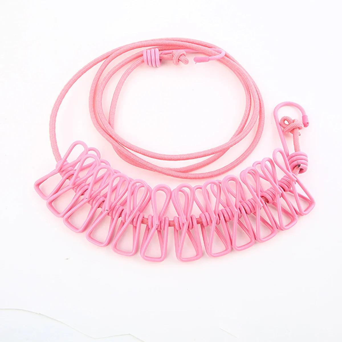 Windproof Non-Slip Elastic Multi-Clip Travel Clothesline - Image 12