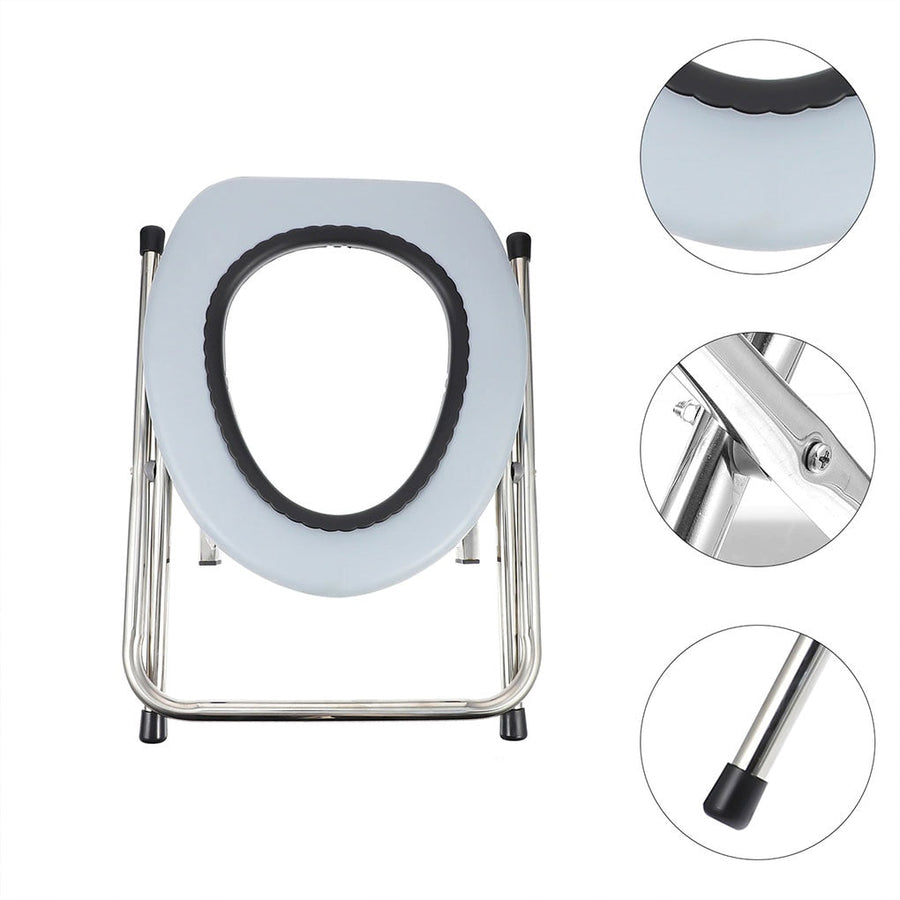 Senior Support Bathroom Helper Foldable Potty Chair - Image 4
