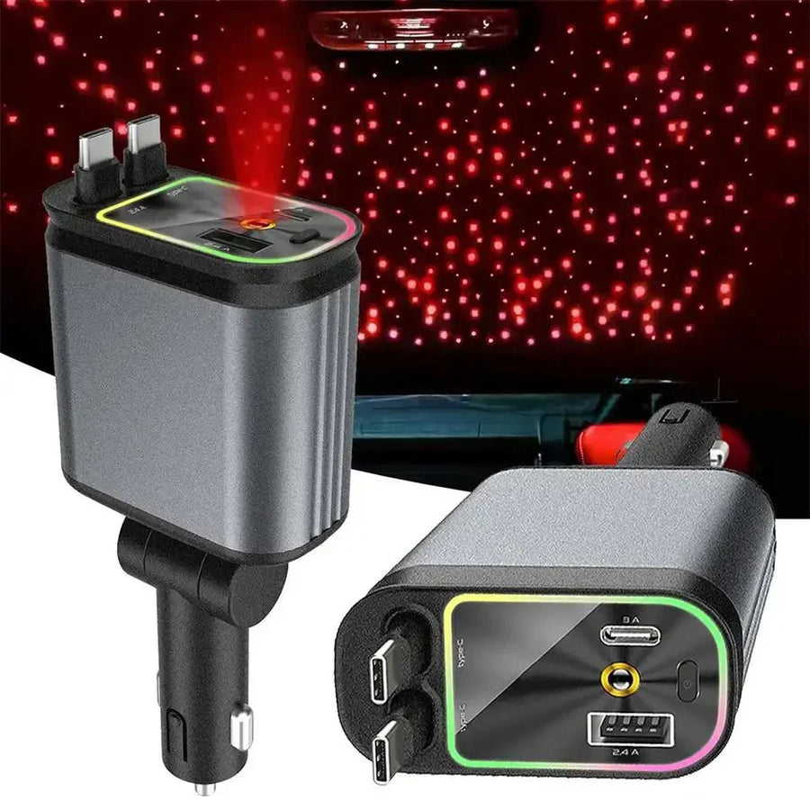 Starry Sky Retractable Cable Car Projector Charger - Image 6