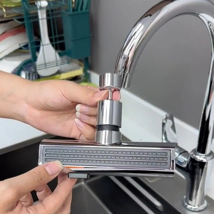 Universal Rotating Waterfall Sink Faucet Extension