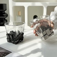 Geometric Onyx Base Glass Cup - Image 0