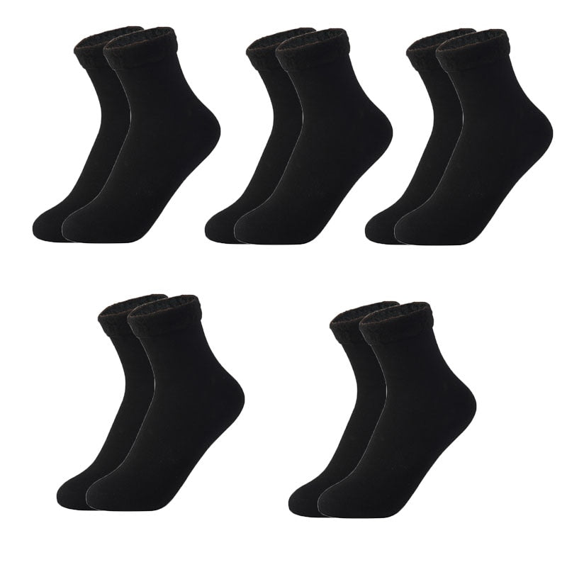 Thermal Touch Winter Warm Solid Thick Socks - Image 16