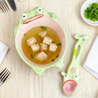Frog Shape Ceramic Dining Bowl Set - Image 1