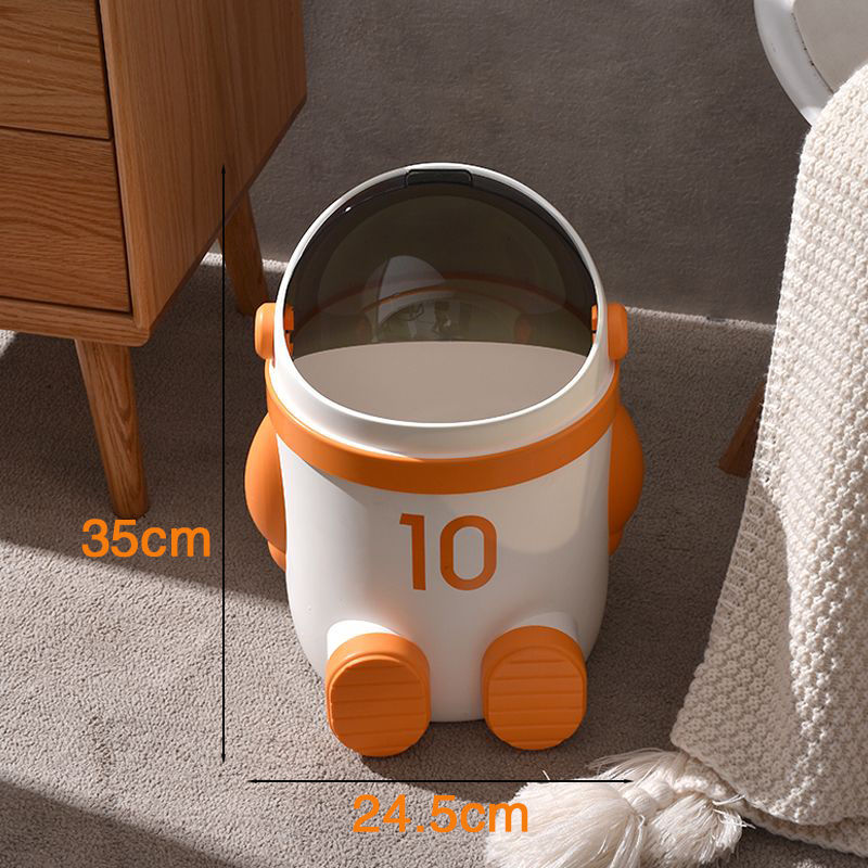 Mini Astronaut Shape Cute Office Trash Can