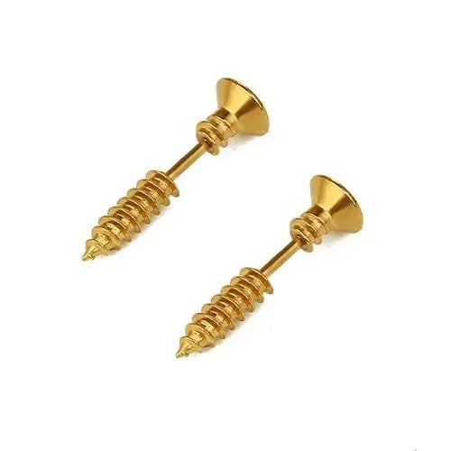 Realistic Screw Industrial Steel Earrings - Image 12