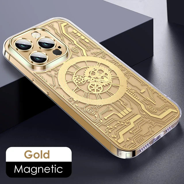 Futuristic Design Heavy-Duty Magsafe Clear iPhone Case - Image 7