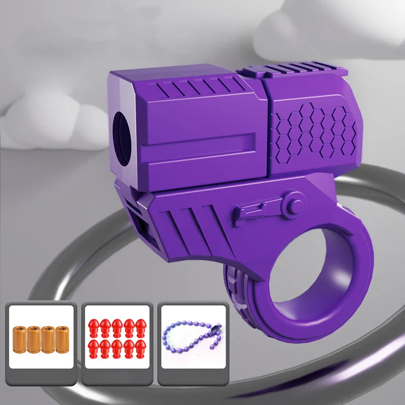 Mini Shell Launcher EDC Finger Ring Toy Gun