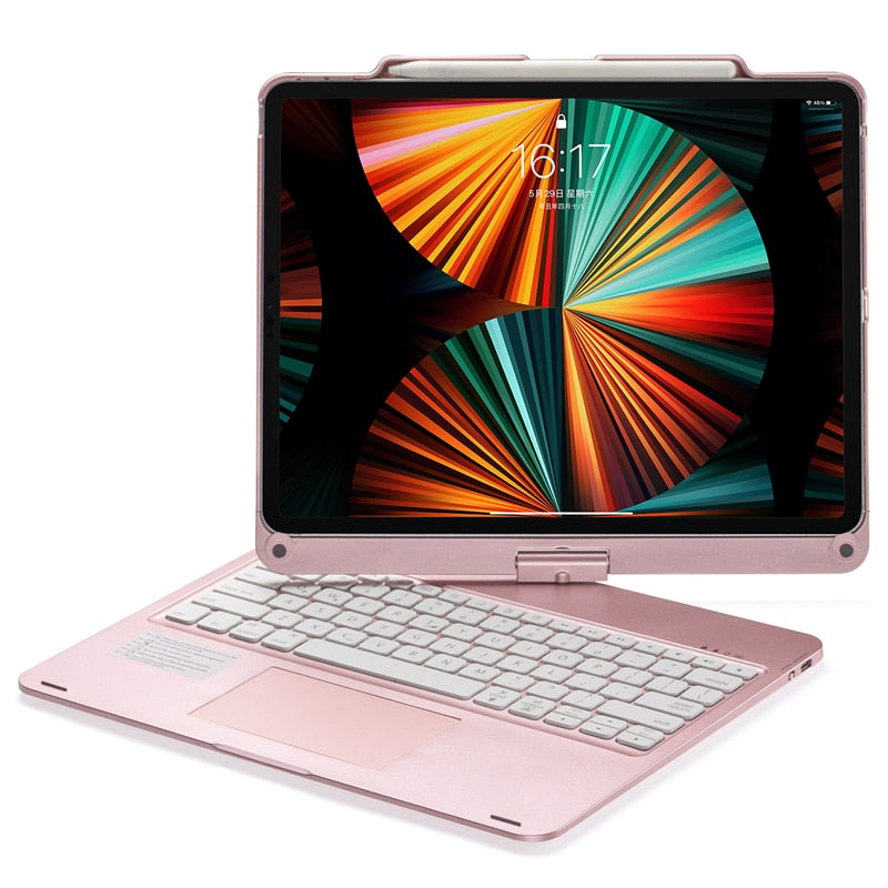 Wireless Backlit Keyboard iPad Holder Case - Image 10