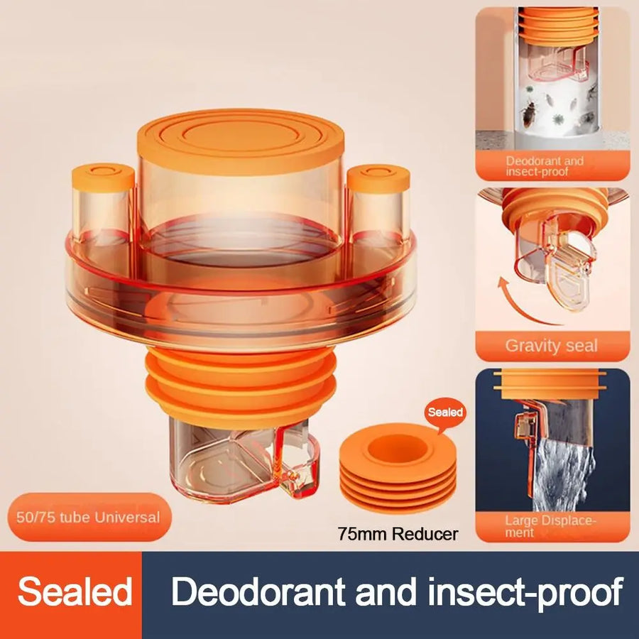 Odor Prevention Automatic Drainage Pipe Adapter Drainer - Image 1