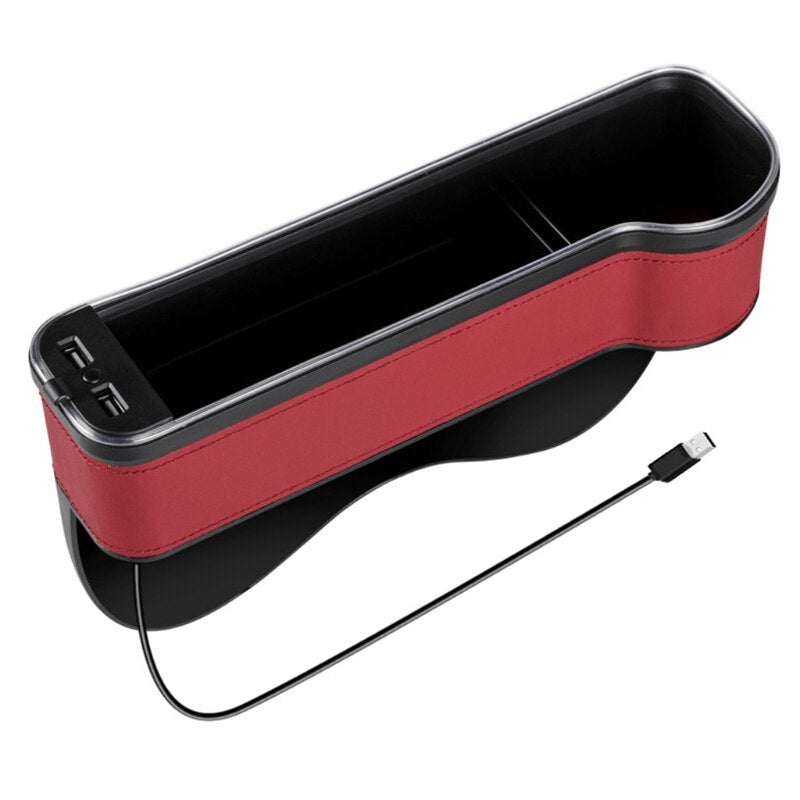 USB Charging LED Car Seat Gap Organizer - Image 5