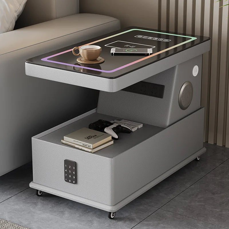 Drop Zone Smart Rolling Charging Storage Side Table
