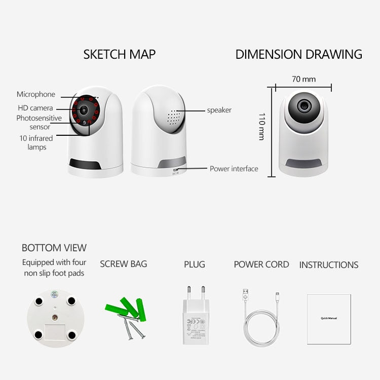 Smart Surveillance Wireless Security Indoor Camera - Image 1