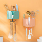 Self-Adhesive Kitchen Utensils Drainer Rack