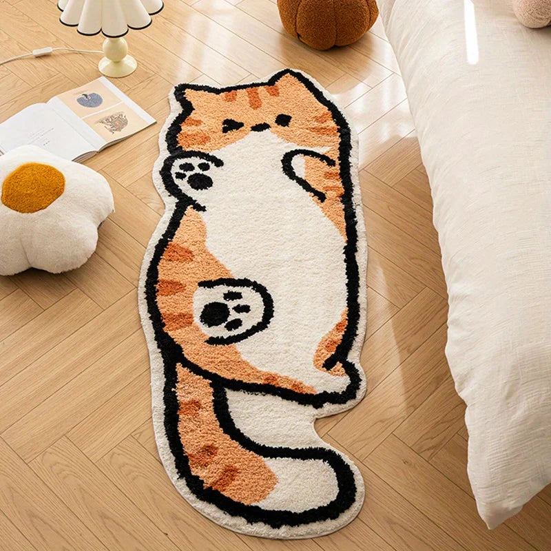 遊び心のある猫の形をした不規則なラグ · Mavigadget
