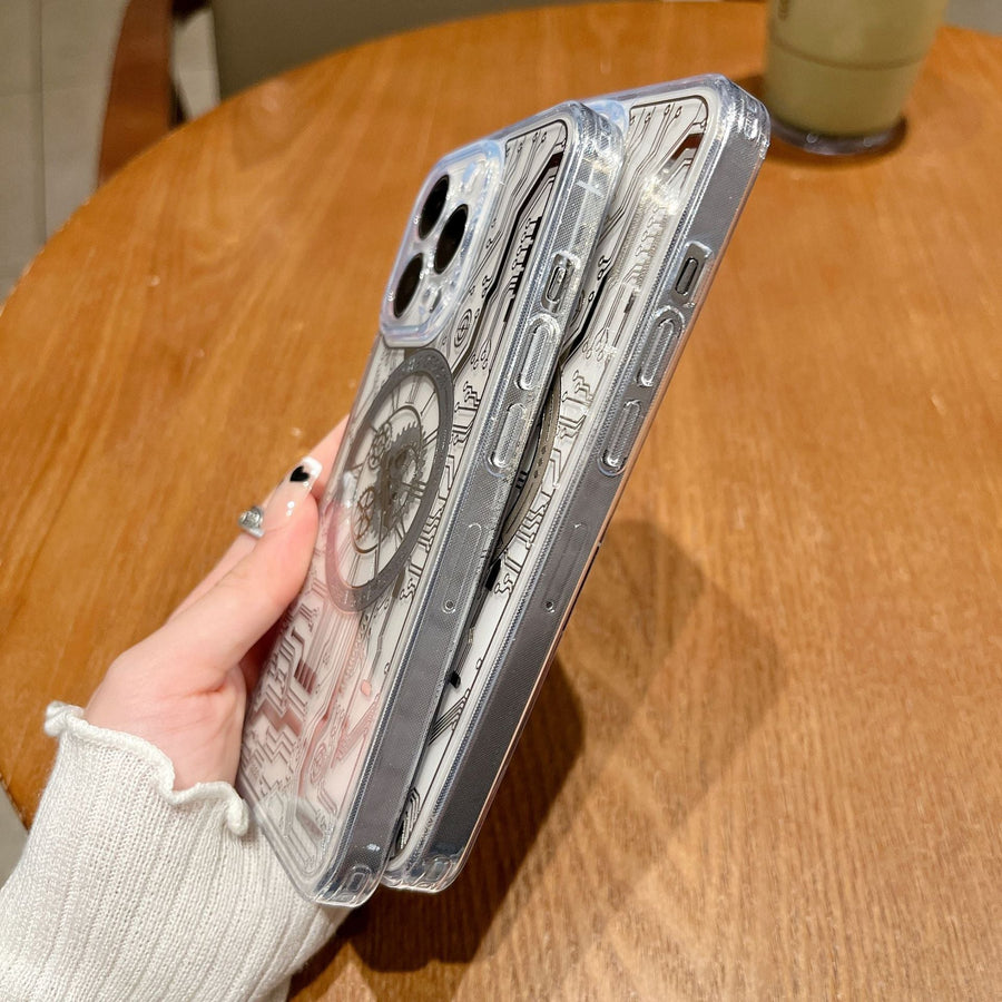 Transparent Mechanical Clock Magsafe iPhone Case - Image 4