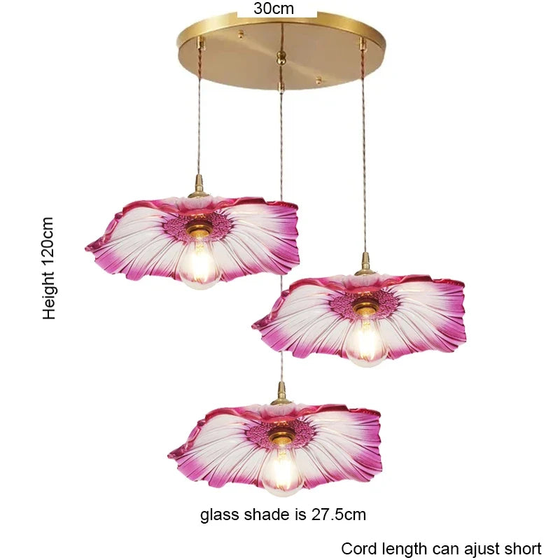 Blush Bloom Vintage Glass Pendant Light