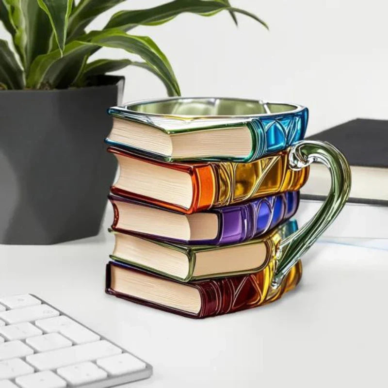 Stacked Books Shape Coffee Mug - Image 1