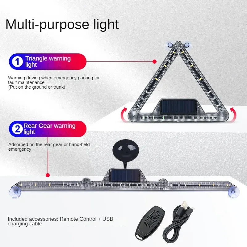 Solar LED Strobe Emergency Light Anti-Collision Warning Lamp - Image 4