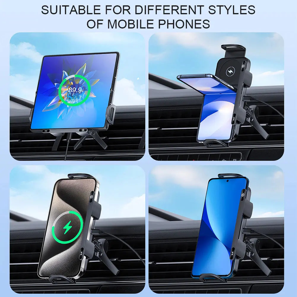 Touch & Rotate Automatic Universal Car Wireless Charge Phone Holder - Image 4