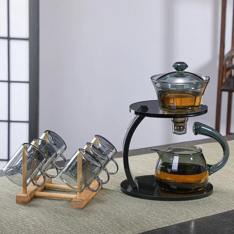 Smooth Arch Glass Magnetic Teapot Set - Image 3
