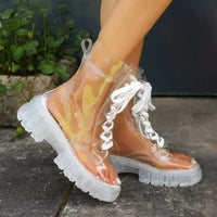 Crystal Clear Platform Rain Boots - Image 3