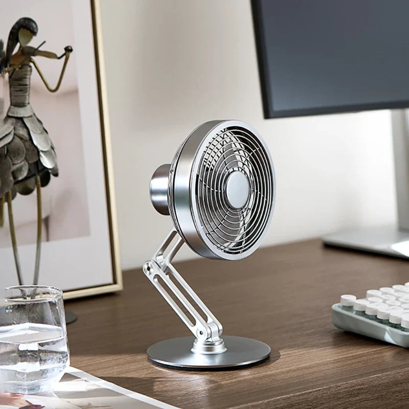 Height-Adjustable Stand Compact Turbo Mini Desk Fan - Image 4