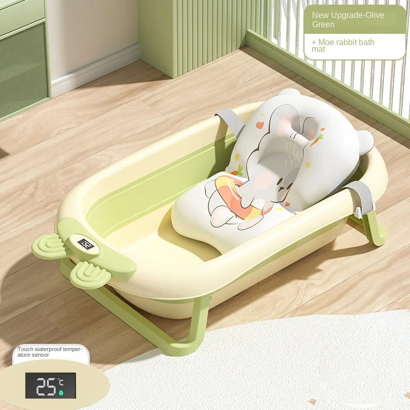 Foldable Temperature Sensor Display Baby Bathtub - Image 10