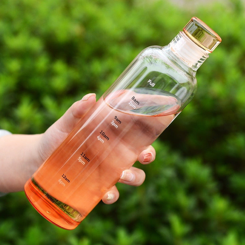 Time Scale Heat-Resistant Glass Water Bottle - Image 7