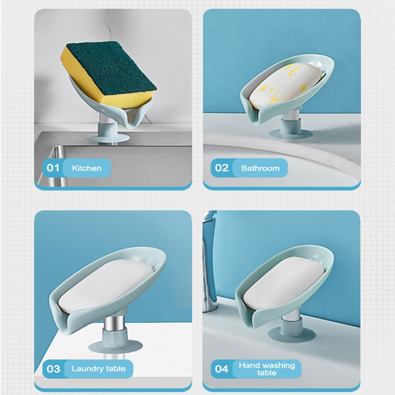 Self Adhesive Pastel Soap Holder Drainer - Image 5