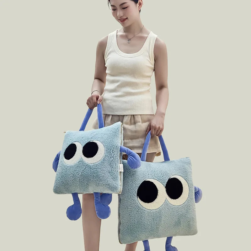 Cute Monster Portable Soft Throw Pillow Blanket - Image 8