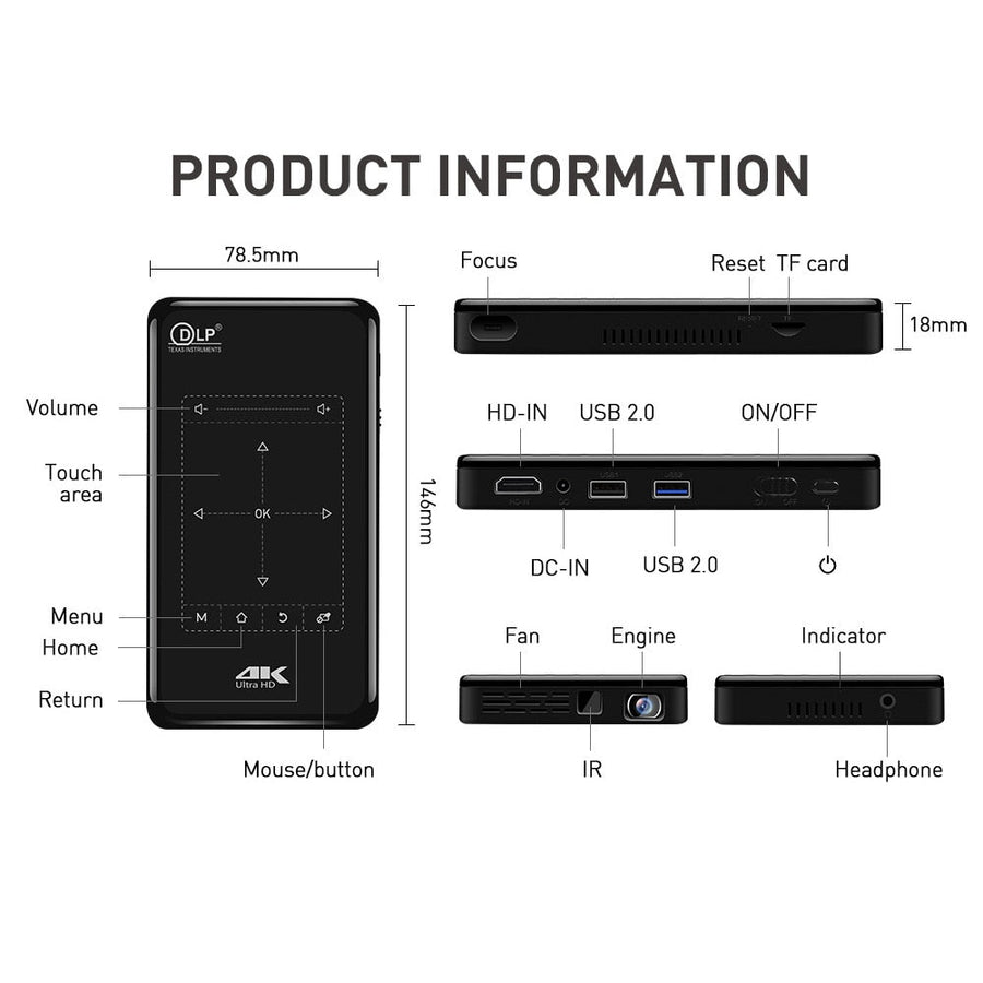 Pocket Beamer Smart 4K Projector - Image 5