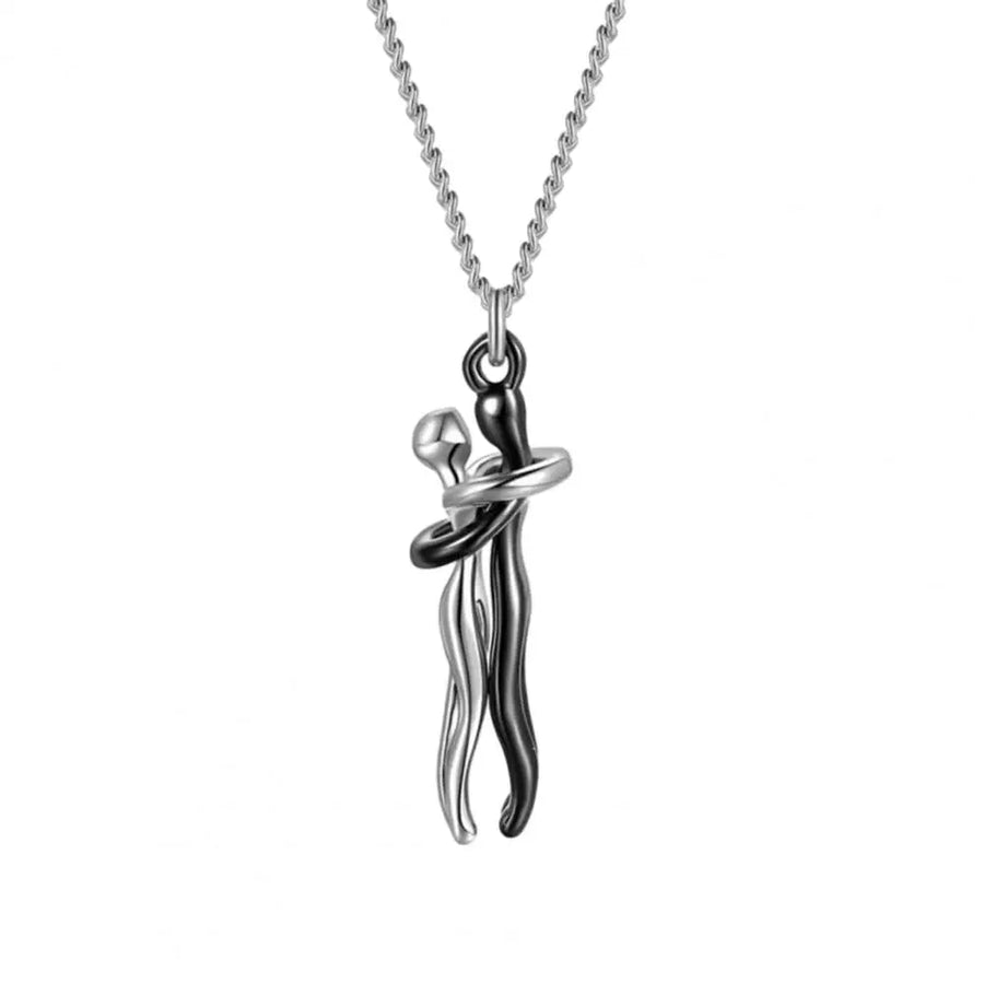 Love Forever Hug Cute Couple Necklace - Image 13