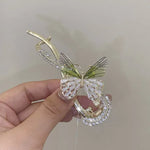 Butterfly Spark Zircon Flower Hairpin