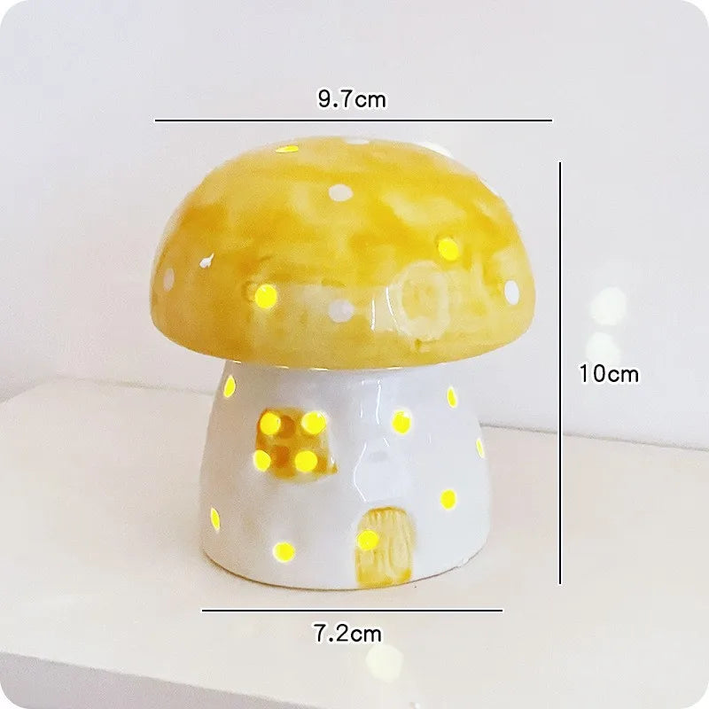 Dreamy Mushroom Shape Ceramic Bedside Lamp - Image 5