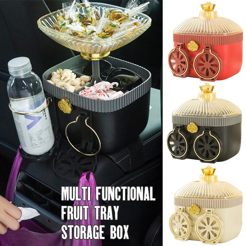 Travel Tray Portable Car Armrest Cup Holder Storage Box - Image 5