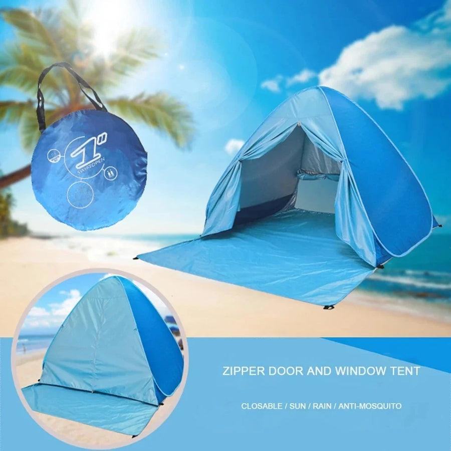 Automatic Pop-Up Ultralight Full Shade Beach Tent - Image 1