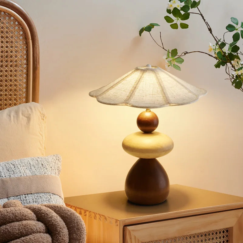 Zen Style Wooden Table Lamp - Image 1