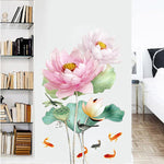 Modern Blossom Lotus Self-Adhesive Wall Sticker