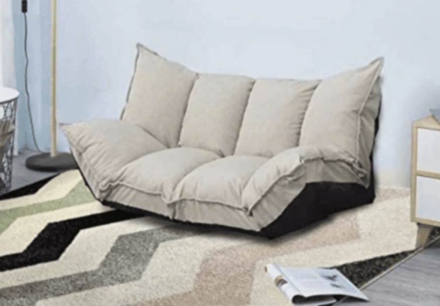Sleeper Modern Legless Sofa with 2 Pillows - Image 8