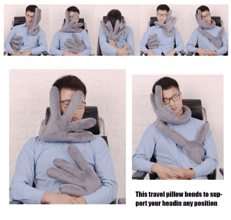 Flexible Hand Shape Travel Neck Pillow - Image 0