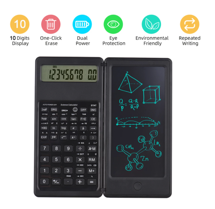 Foldable Digital Drawing Pad Calculator with Stylus