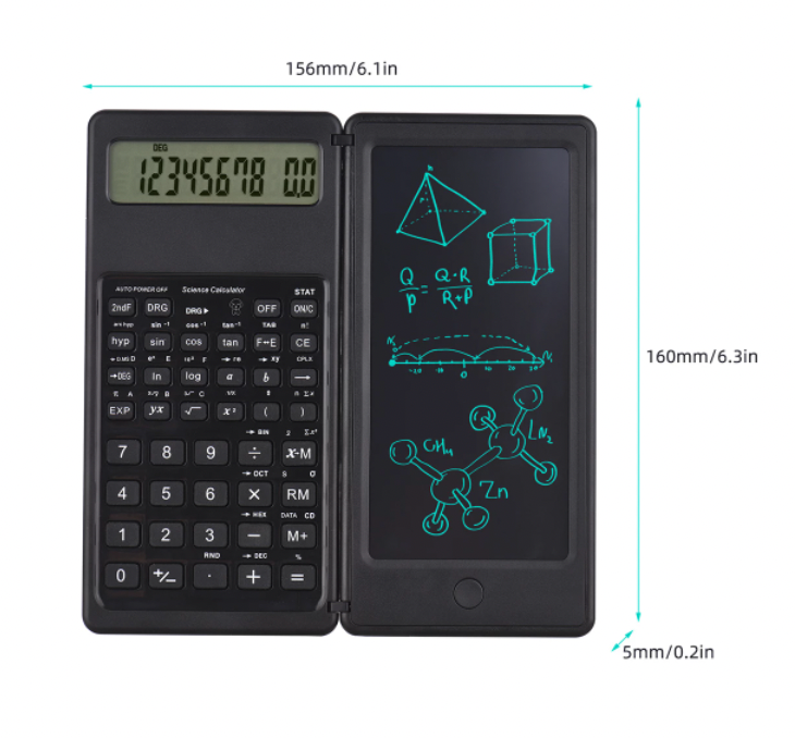 Foldable Digital Drawing Pad Calculator with Stylus