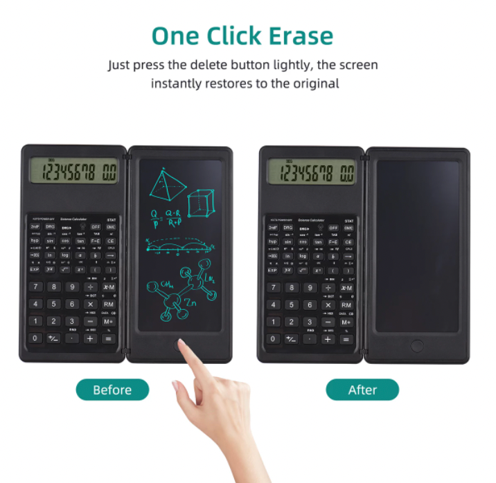 Foldable Digital Drawing Pad Calculator with Stylus - Image 4
