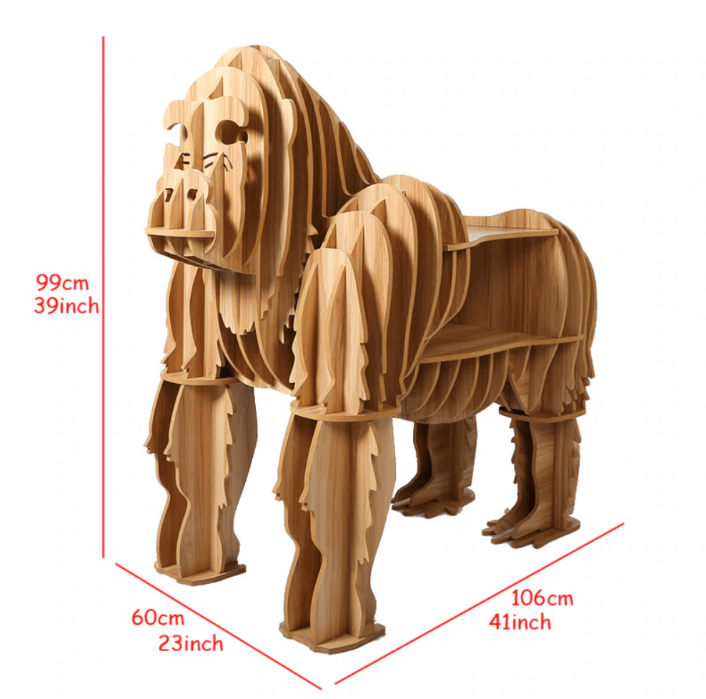 39'' King Kong Luxury Wooden Side Table Home Decor