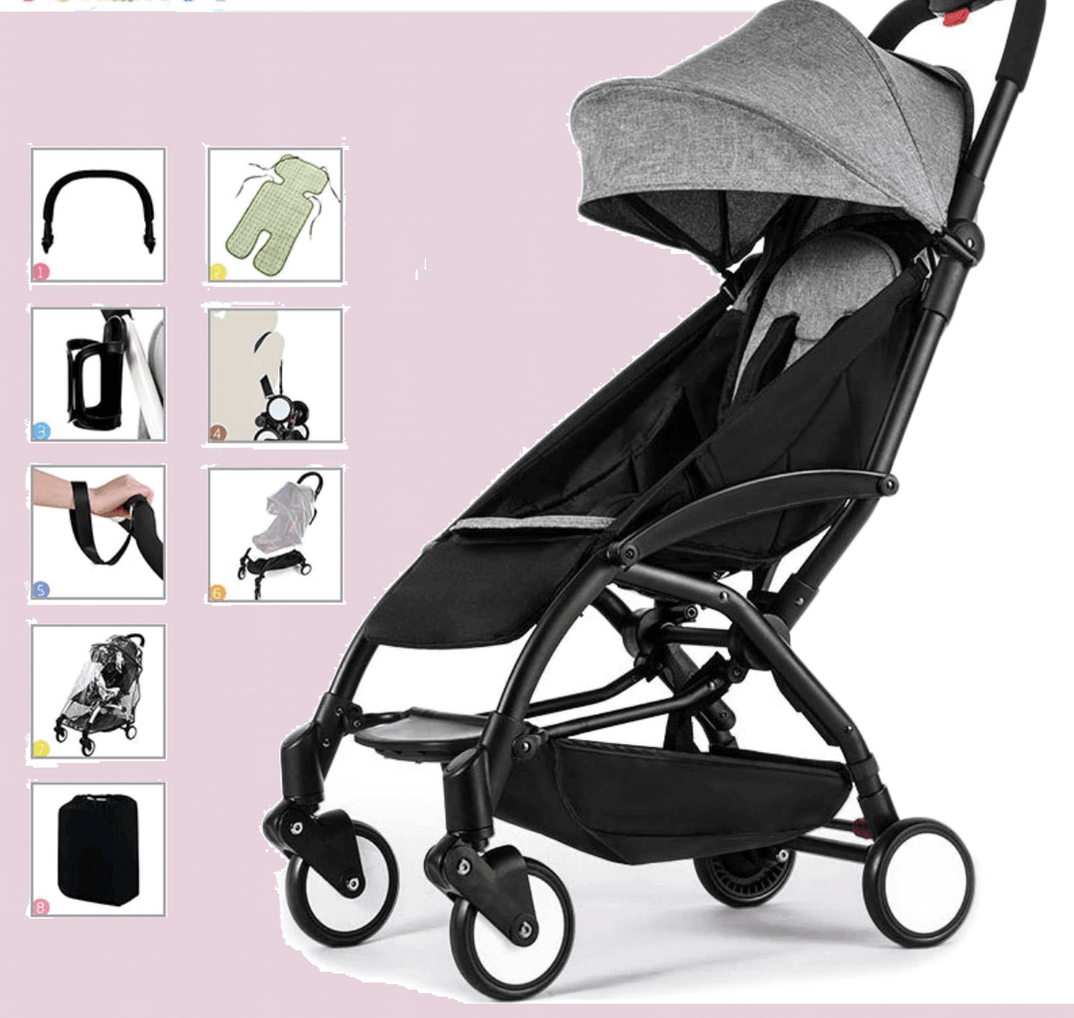 Modern Lightweight 175 Degree Foldable Baby Stroller