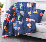 2In1 Colorful Cartoon Pillow Blanket