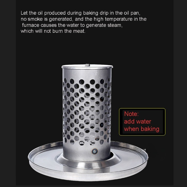 Smokeless BBQ Time Stainless Steel Camping Grill - Image 4