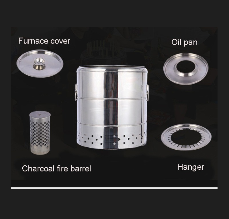 Smokeless BBQ Time Stainless Steel Camping Grill - Image 5
