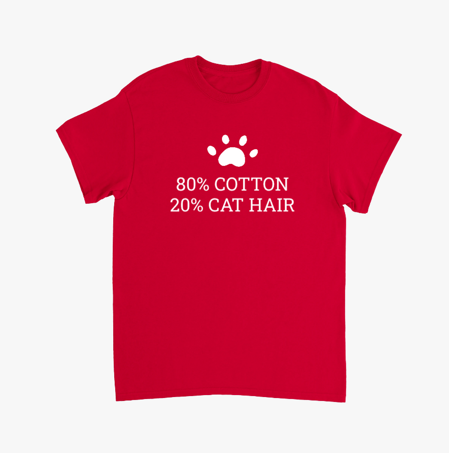 80% Cotton 20% Cat Hair Creative T-Shirt - Image 10
