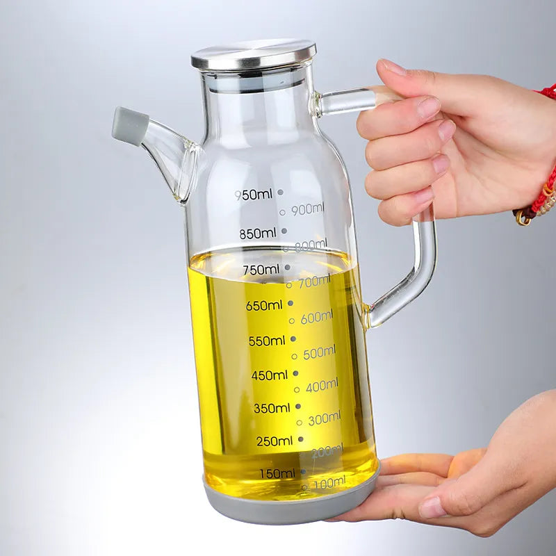 Pure Glass Measuring Scale Oil DispenserBottle